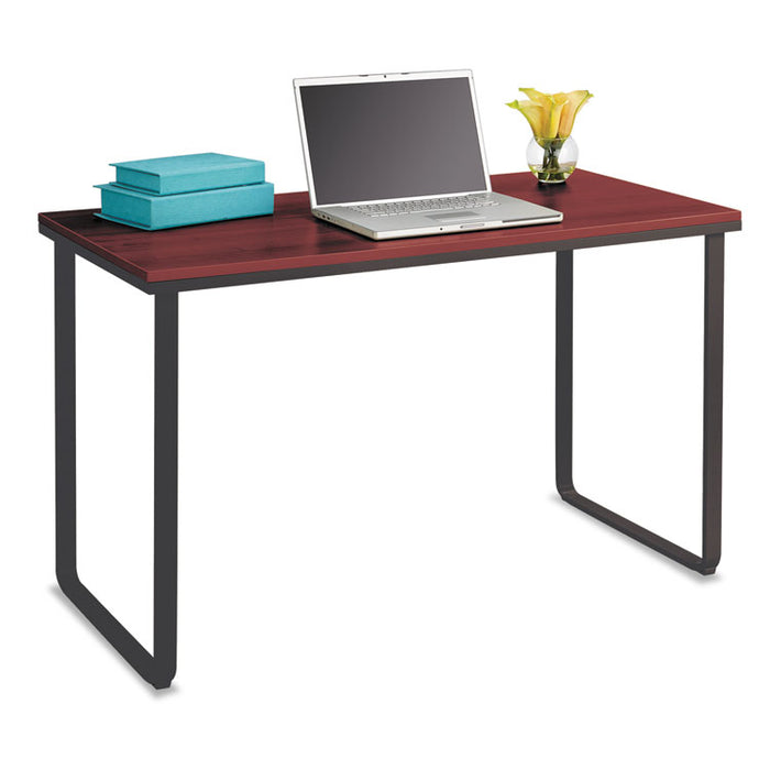 Steel Desk, 47.25" x 24" x 28.75", Cherry/Black