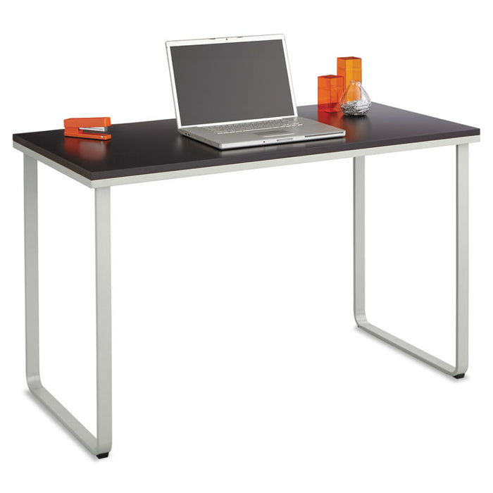 Steel Workstation, 47.25w x 24d x 28.75h, Black/Silver