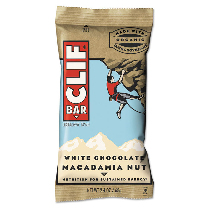Energy Bar, White Chocolate Macadamia Nut, 2.4 oz, 12/Box