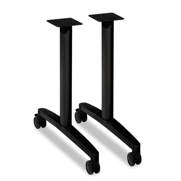 Huddle T-Leg Base for 24" and 30" Deep Table Tops, Black