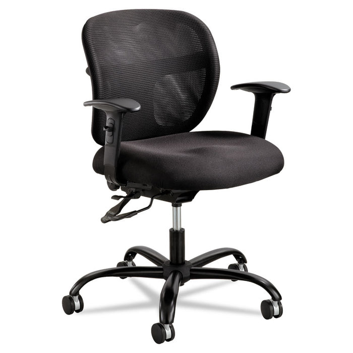 Vue Intensive-Use Mesh Task Chair, Supports up to 500 lbs., Black Seat/Black Back, Black Base