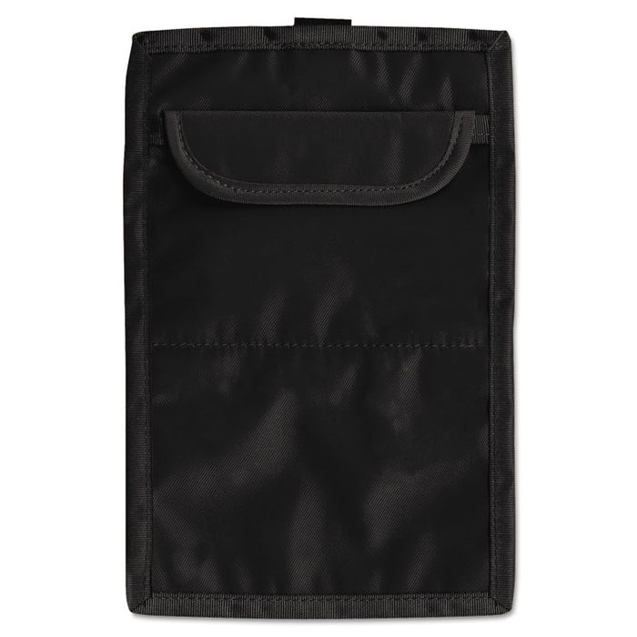 Travel ID/Document Holder, Hold 4 1/4 x 2 1/4 Cards, Black Nylon, 5/Pack