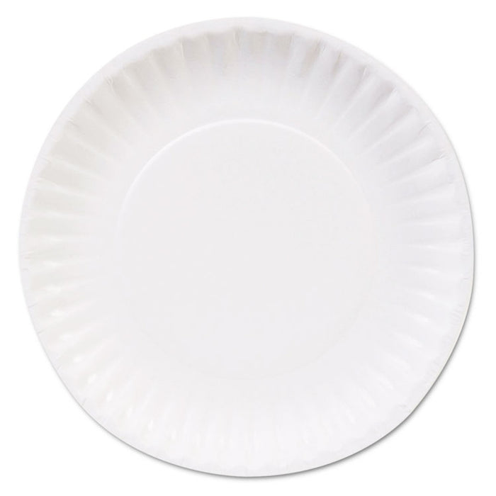 Clay Coated Paper Plates, 6" dia, White, 100/Pack, 12 Packs/Carton