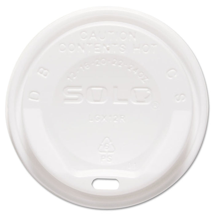 Gourmet Hot Cup Lids, For Trophy Plus Cups, 12-20 oz, White, 1500/Carton