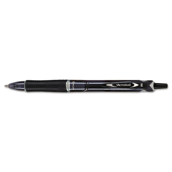Acroball Colors Advanced Ink Ballpoint Pen, Retractable, Medium 1 mm, Black Ink, Black Barrel
