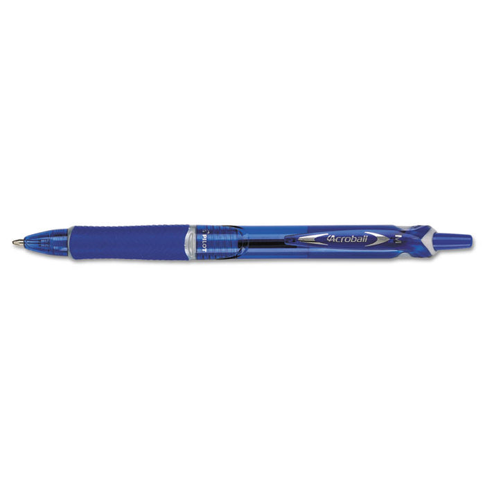 Acroball Colors Advanced Ink Retractable Ballpoint Pen, 1mm, Blue Ink/Barrel