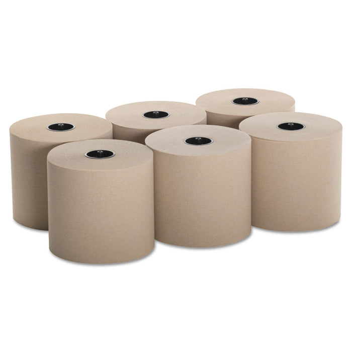Hardwound Roll Paper Towels, 7 4/5 x 1000ft, Brown, 6 Rolls/Carton
