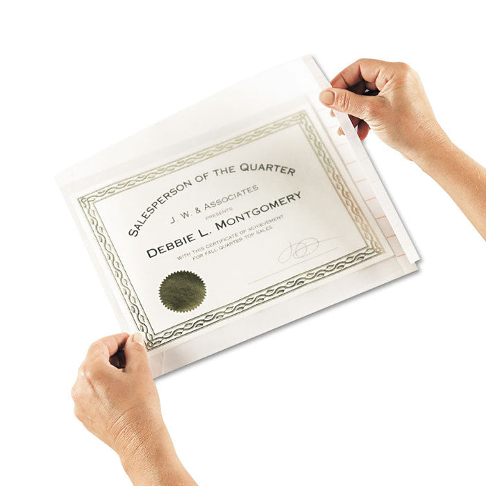 Clear Self-Adhesive Laminating Sheets, 3 mil, 9" x 12", Matte Clear, 50/Box