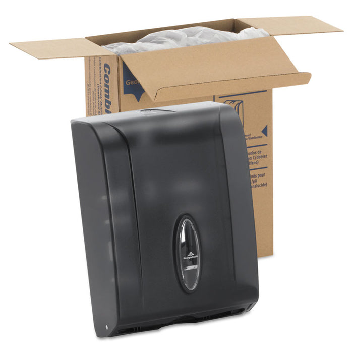 C-Fold/Multifold Towel Dispenser, 11 x 5 1/4 x 15 2/5, Translucent Smoke