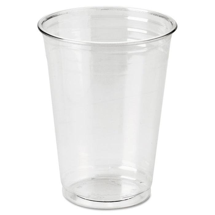 Clear Plastic PETE Cups, Cold, 10oz, WiseSize, 25/Pack, 20 Packs/Carton