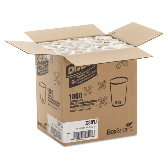 EcoSmart Hot Cups, Paper w/PLA Lining, Viridian, 8oz, 1000/Carton