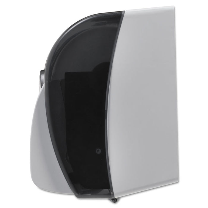 Hygienic Push-Paddle Roll Towel Dispenser, Translucent Smoke