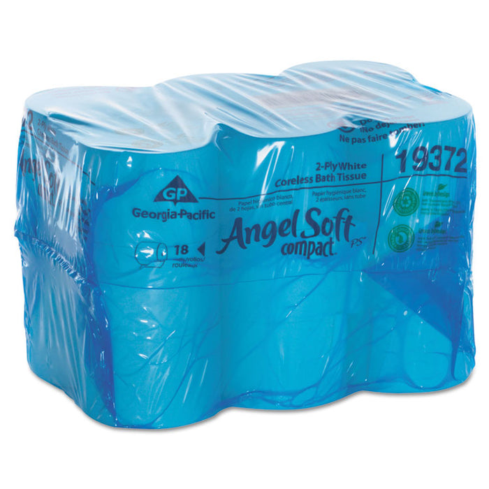 Coreless Bath Tissue, Septic Safe, 2-Ply, White, 1125 Sheets/Roll, 18 Rolls/Carton