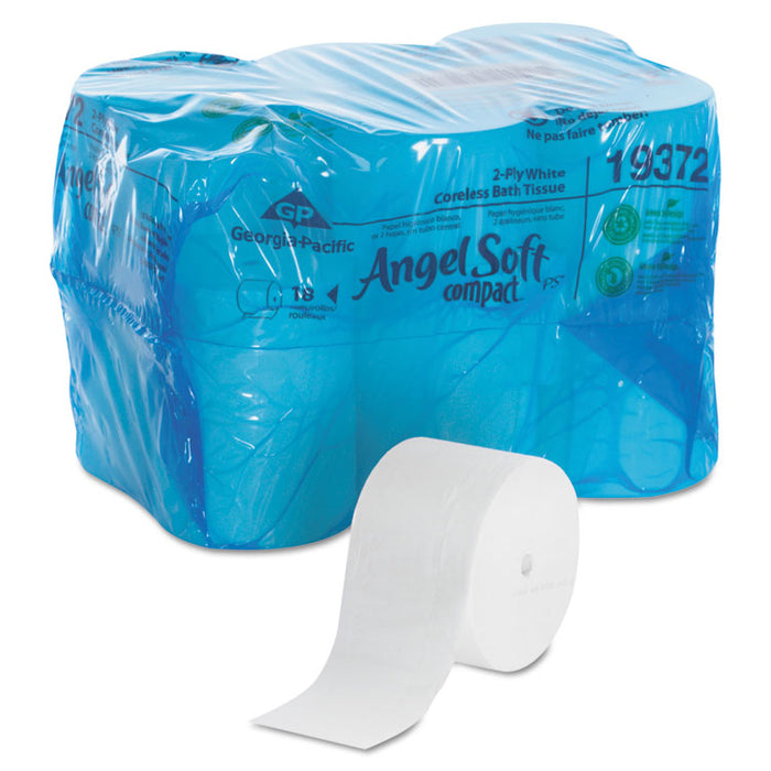 Coreless Bath Tissue, Septic Safe, 2-Ply, White, 1125 Sheets/Roll, 18 Rolls/Carton