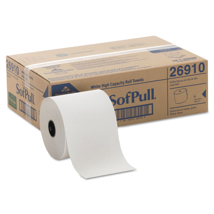 Hardwound Roll Paper Towels, 7" x 1000ft, White, 6 Rolls/Carton