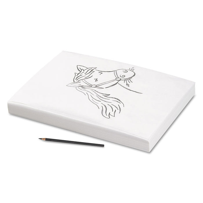 Tracing Paper, 25 lb Text Weight, 9 x 12, Semi-Transparent, 500/Ream