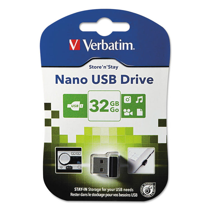Store 'n' Stay Nano USB Flash Drive, 32 GB, Black