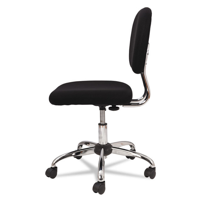 Mesh Task Chair, Supports up to 250 lbs., Black Seat/Black Back, Chrome Base