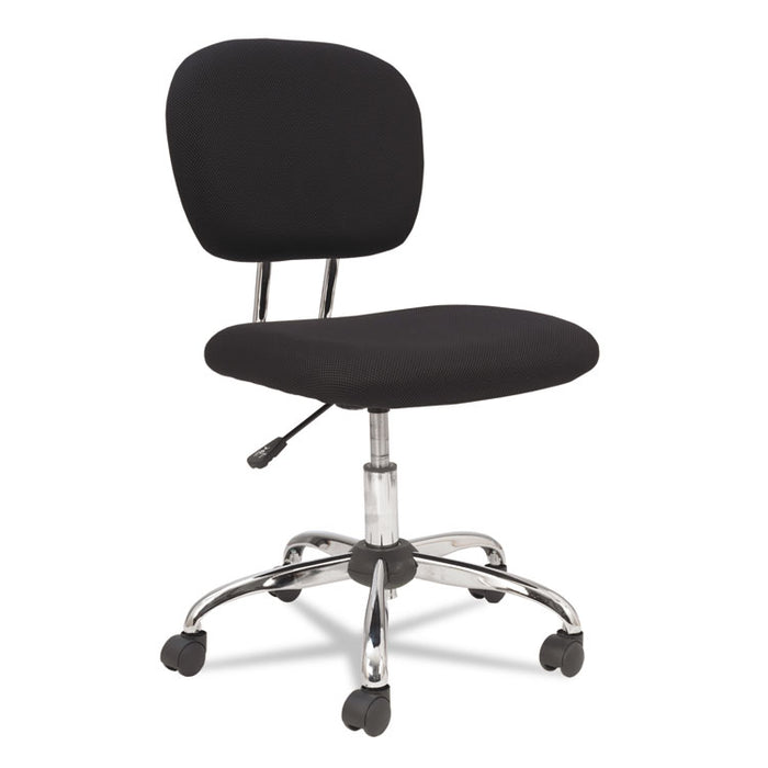 Mesh Task Chair, Supports up to 250 lbs., Black Seat/Black Back, Chrome Base