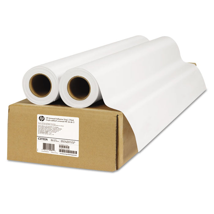 Universal Adhesive Vinyl, 2" Core, 42" x 66 ft, Vinyl White, 2/Pack