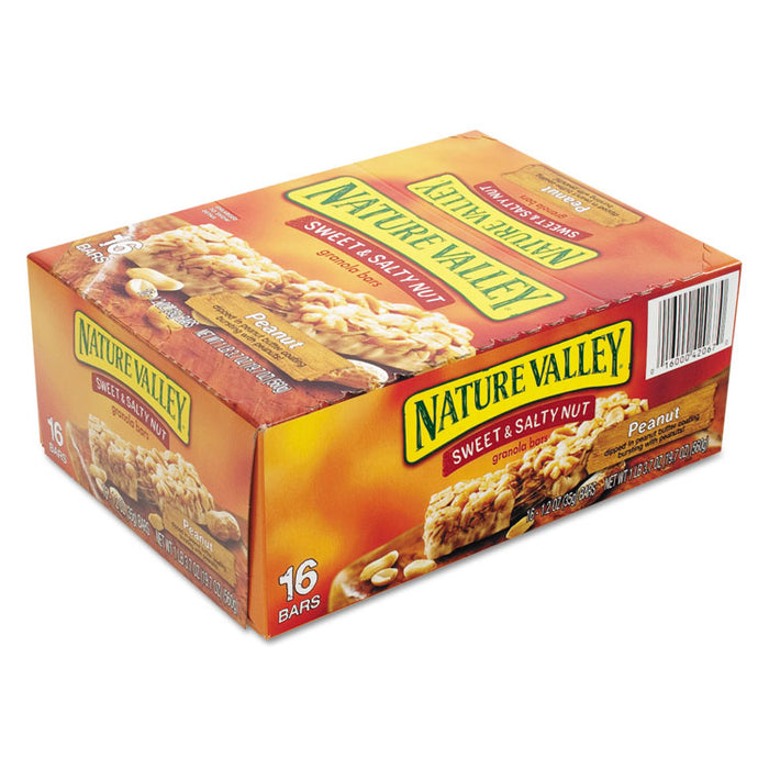 Granola Bars, Sweet and Salty Nut Peanut Cereal, 1.2 oz Bar, 16/Box