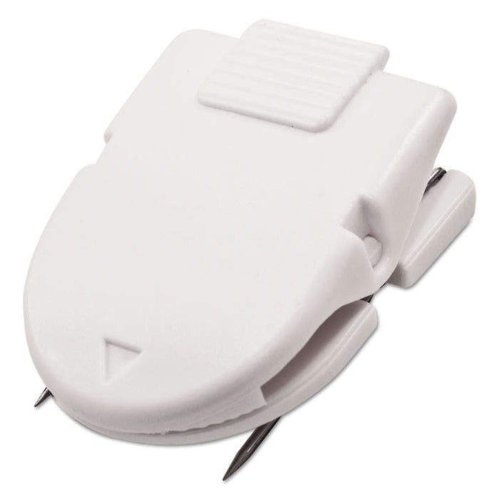 Wall Clips for Fabric Panels, 40 Sheet Capacity, White, 50/Box