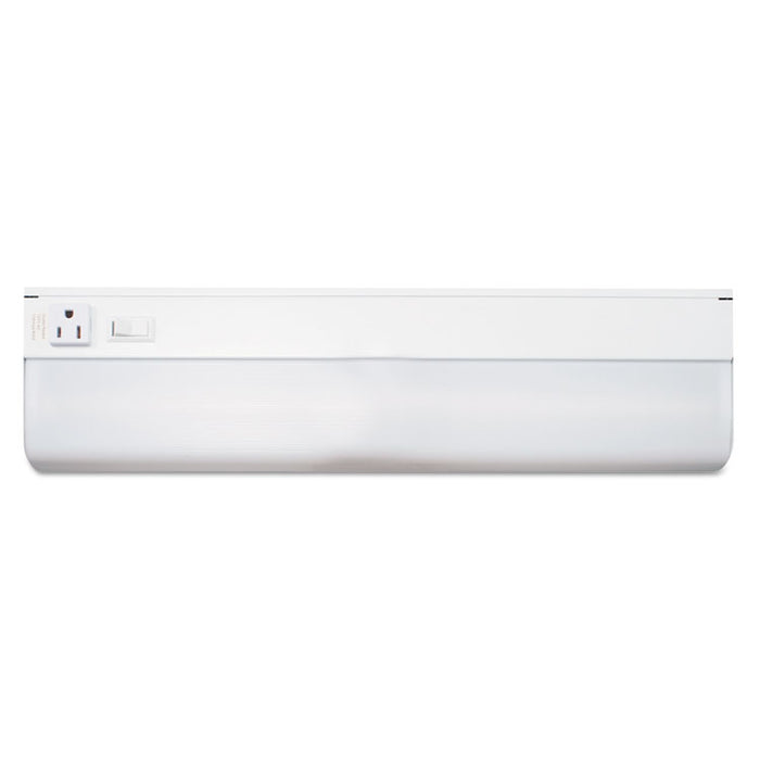 Under-Cabinet Fluorescent Fixture, Steel, 18.25"w x 4"d x 1.63"h, White