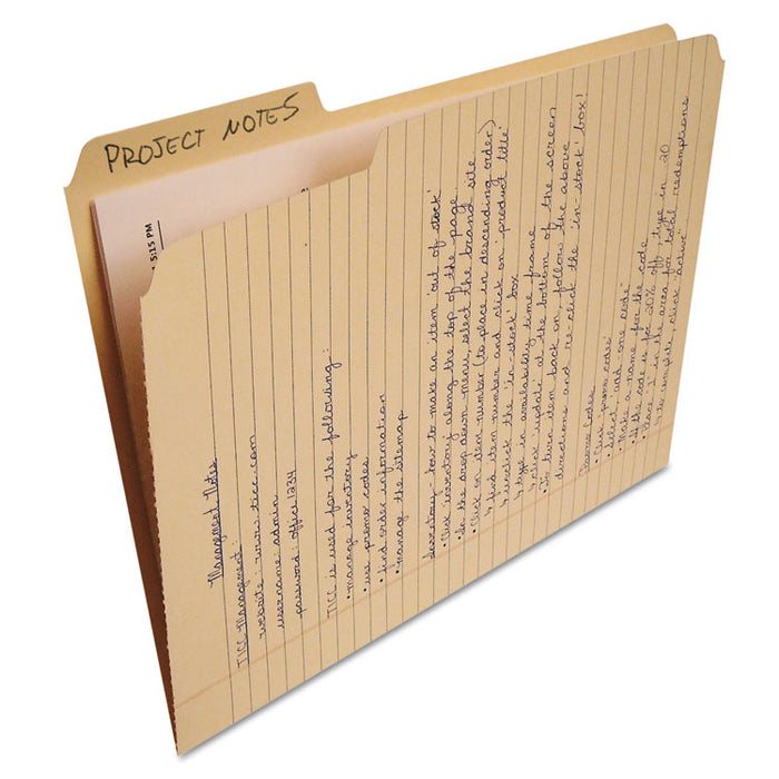 File Folder Note Pad, 1/3-Cut Tabs, Letter Size, Manila
