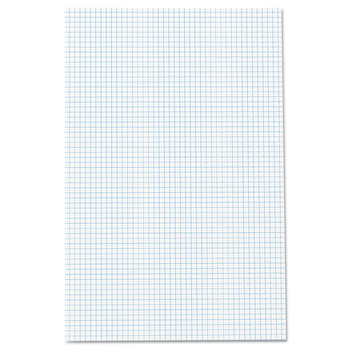 Quadrille Pads, Quadrille Rule (4 sq/in), 50 White (Standard 15 lb Bond) 11 x 17 Sheets