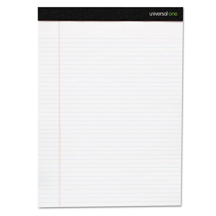 Premium Ruled Writing Pads with Heavy-Duty Back, Narrow Rule, Black Headband, 50 White 5 x 8 Sheets, 6/Pack