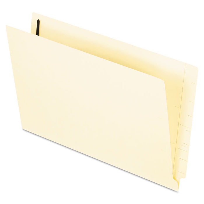 Manila End Tab Expanding Fastener Folders, 2-Ply Tabs, 2 Fasteners, Legal Size, 11-pt Manila Exterior, 50/Box