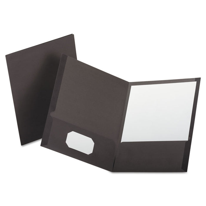 Linen Finish Twin Pocket Folders, 100-Sheet Capacity, 11 x 8.5, Light Gray, 25/Box