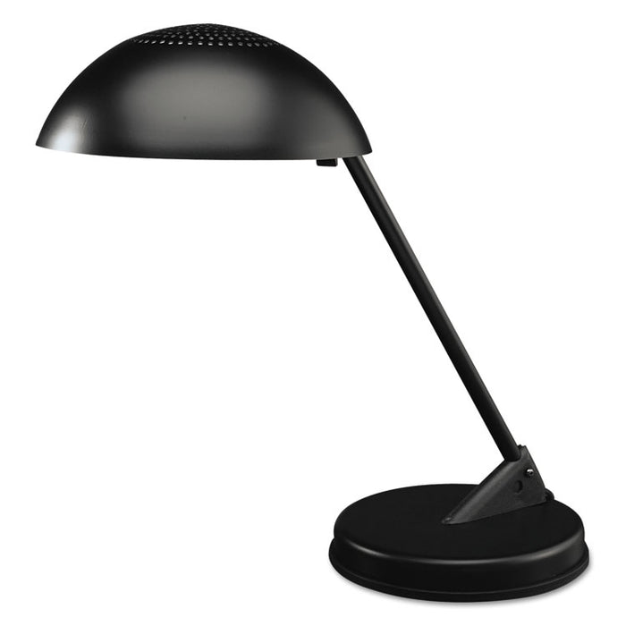 Incandescent Desk Lamp with Vented Dome Shade, 8.75"w x 16.25"d x 16.25"h, Matte Black