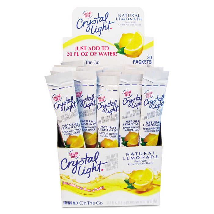 Flavored Drink Mix, Lemonade, 30 .17oz Packets/Box