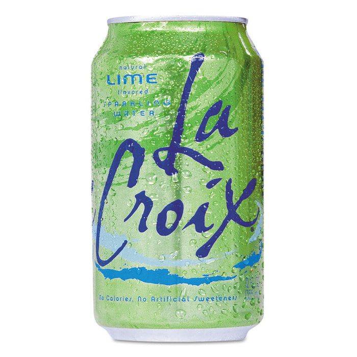 Sparkling Water, Lime Flavor, 12oz Can, 24/Carton