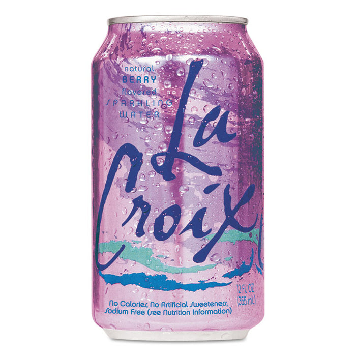 Sparkling Water, Berry, 12oz Can, 24/Carton