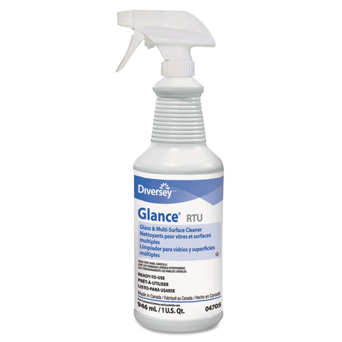 Glance Glass and Multi-Surface Cleaner, Original, 32oz Spray Bottle, 12/Carton