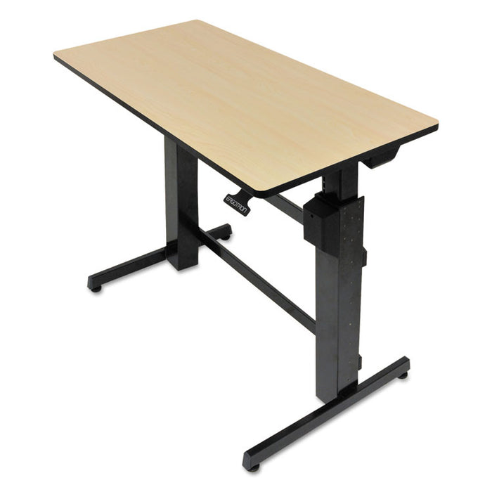 WorkFit D Sit-Stand Workstation, 47.63w x 23.5d x 50.63h, Birch/Black