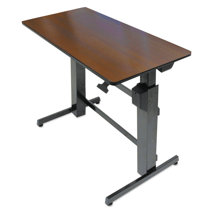 WorkFit D Sit-Stand Workstation, 47.63w x 23.5d x 50.63h, Walnut/Black