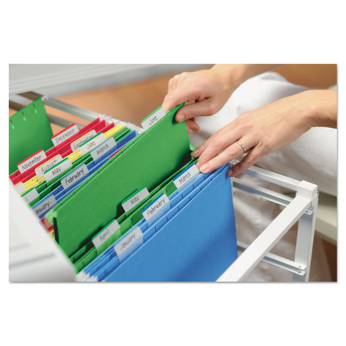 2" Angled Tabs, Lined, 1/5-Cut, Assorted Primary Colors, 2" Wide, 24/Pack