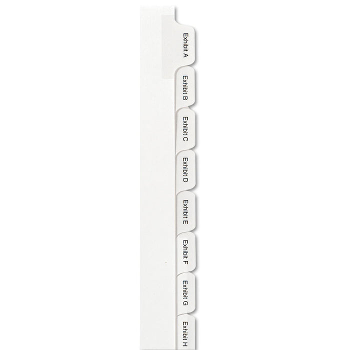 Preprinted Legal Exhibit Side Tab Index Dividers, Allstate Style, 26-Tab, Exhibit A to Exhibit Z, 11 x 8.5, White, 1 Set