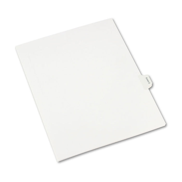 Allstate-Style Legal Side Tab Dividers, Exhibit G, Letter, White, 25/Pack