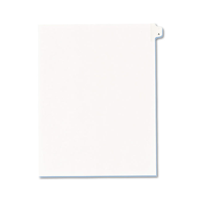 Preprinted Legal Exhibit Side Tab Index Dividers, Allstate Style, 26-Tab, A, 11 x 8.5, White, 25/Pack