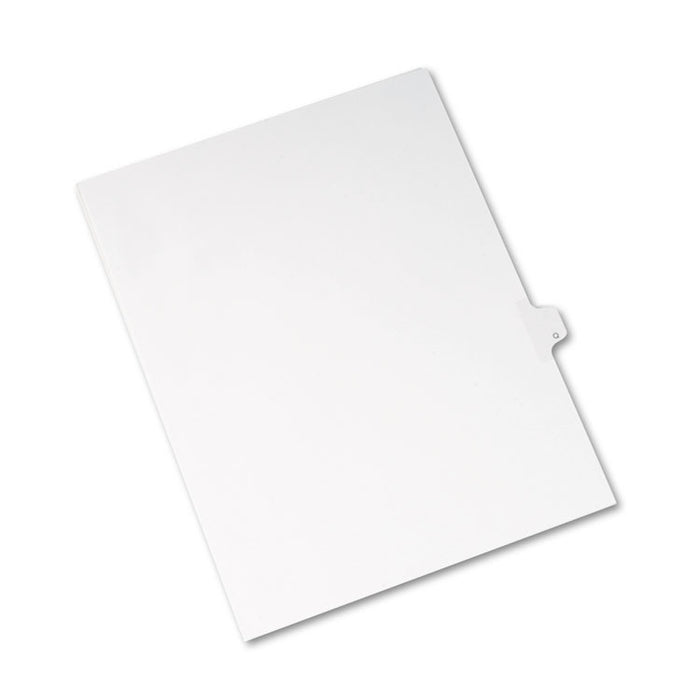 Preprinted Legal Exhibit Side Tab Index Dividers, Allstate Style, 26-Tab, Q, 11 x 8.5, White, 25/Pack