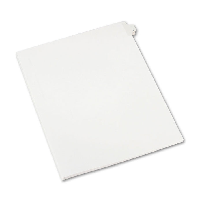 Preprinted Legal Exhibit Side Tab Index Dividers, Allstate Style, 10-Tab, 2, 11 x 8.5, White, 25/Pack