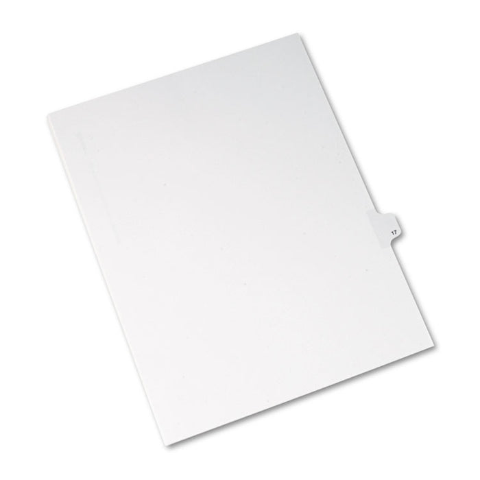 Preprinted Legal Exhibit Side Tab Index Dividers, Allstate Style, 10-Tab, 17, 11 x 8.5, White, 25/Pack