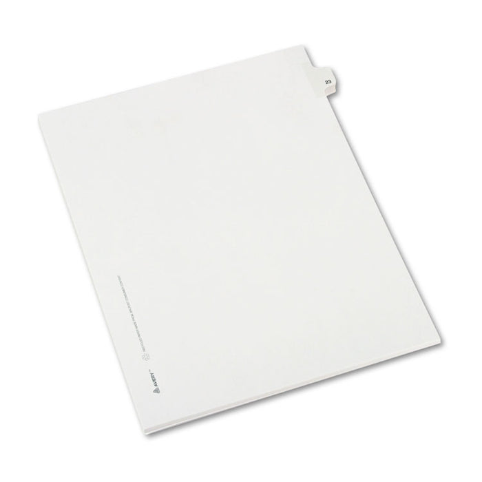 Preprinted Legal Exhibit Side Tab Index Dividers, Allstate Style, 10-Tab, 23, 11 x 8.5, White, 25/Pack