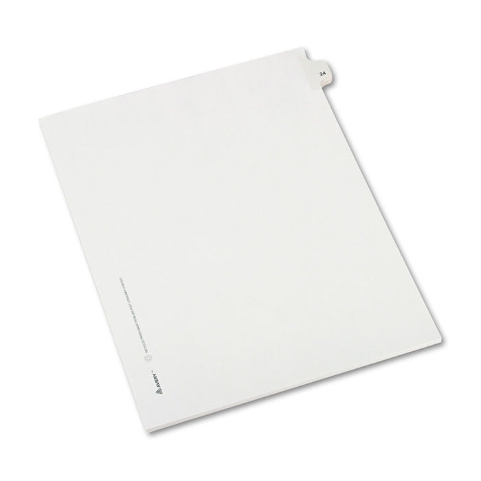 Preprinted Legal Exhibit Side Tab Index Dividers, Allstate Style, 10-Tab, 24, 11 x 8.5, White, 25/Pack