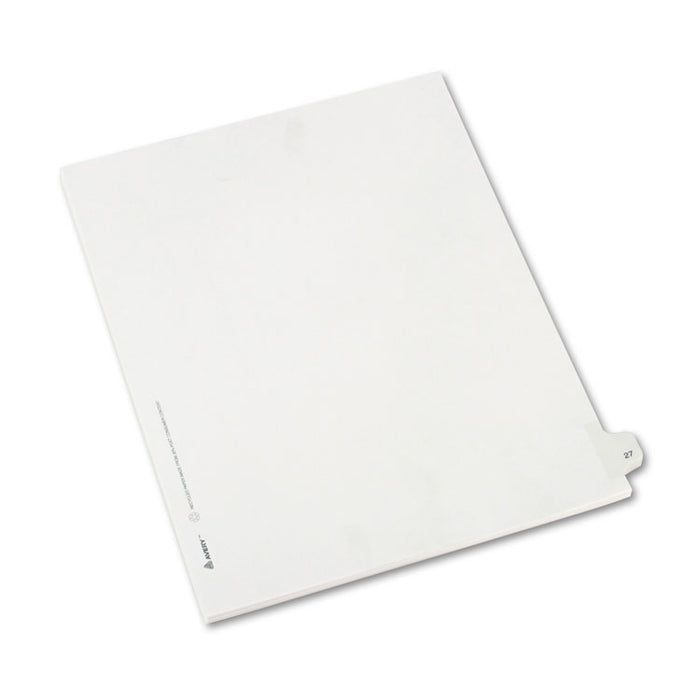 Preprinted Legal Exhibit Side Tab Index Dividers, Allstate Style, 10-Tab, 27, 11 x 8.5, White, 25/Pack