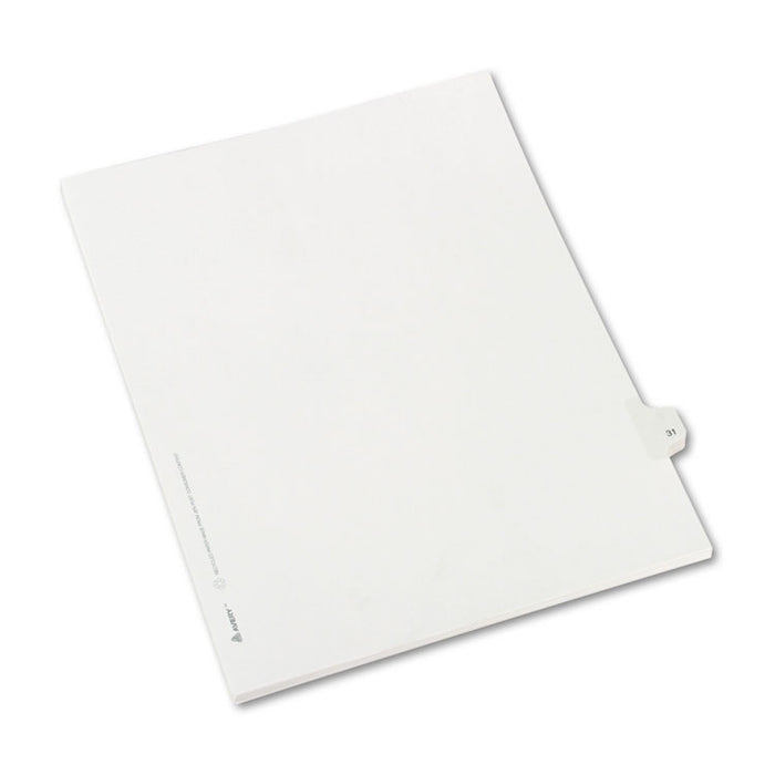Preprinted Legal Exhibit Side Tab Index Dividers, Allstate Style, 10-Tab, 31, 11 x 8.5, White, 25/Pack